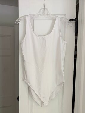 GAP White Scoop Neck Tank Bodysuit